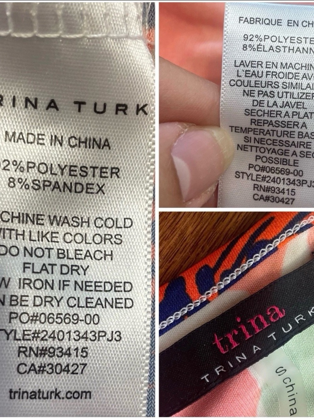 Trina Turk Juju Cover-Up Dress S Floral Halter Stretch Keyhole Back NEW orange - Picture 9 of 9
